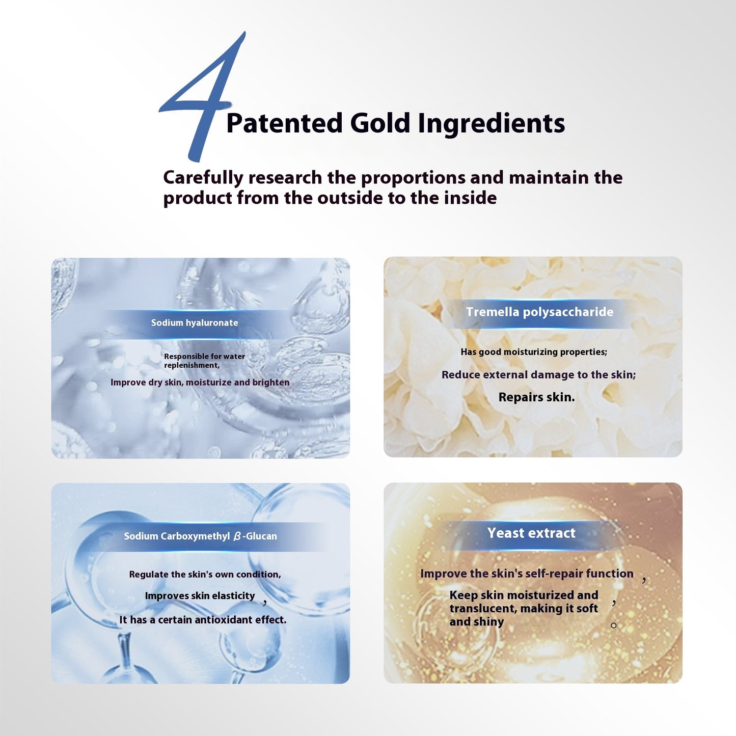 Eight-weight Hyaluronic Acid Mask Hydrating Moisturizing Firming Pores Fading Repair Brightening Skin Color Deep Moisturizing