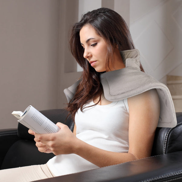 22.4 X 16.3 Inch Large Neck And Shoulder Weight Heating Pad Electric Heating Rapid Heating Pad Neck Wrap Cushion For Pain Relief With 6 Temperature Settings 4 Timer Modes Machine Washable
